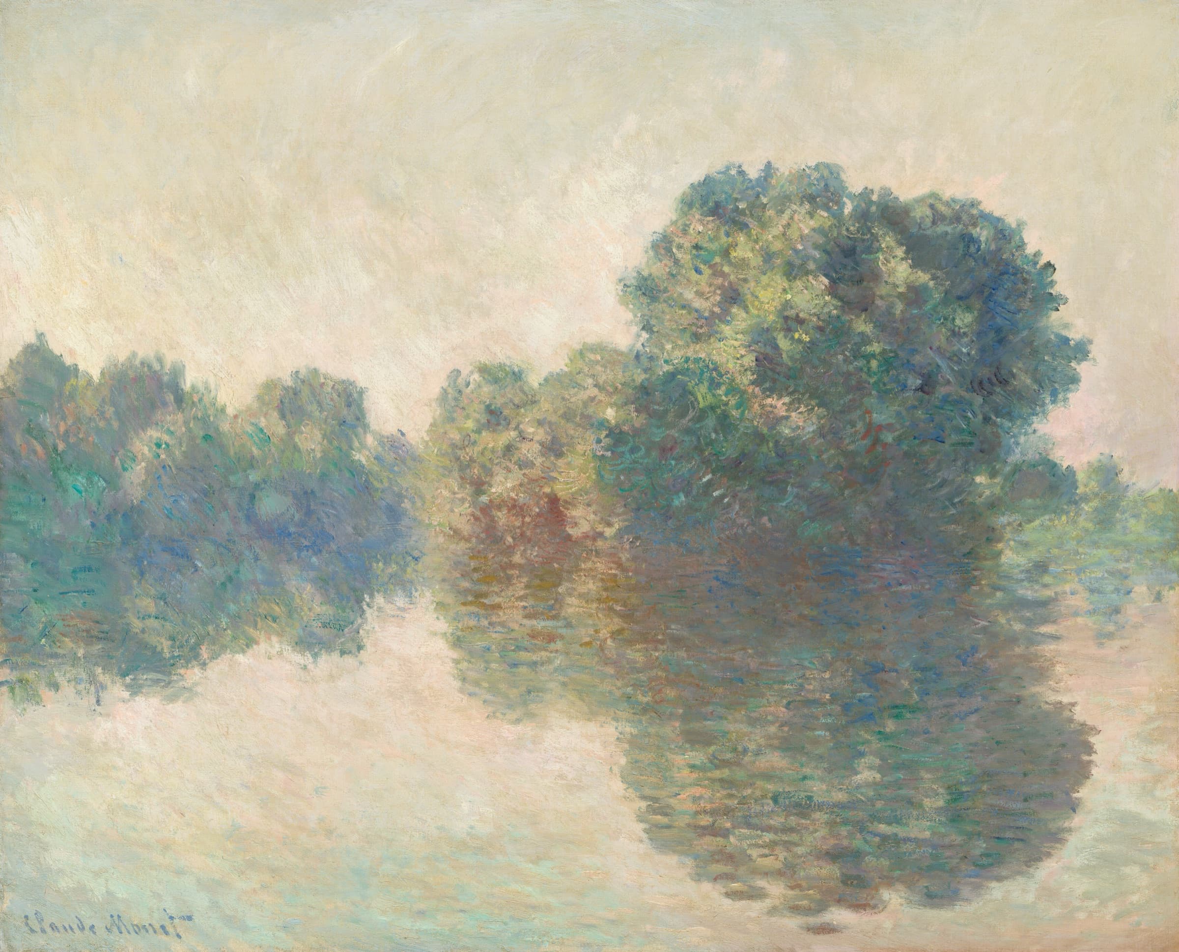 Claude Monet painting of the Seine at Giverny