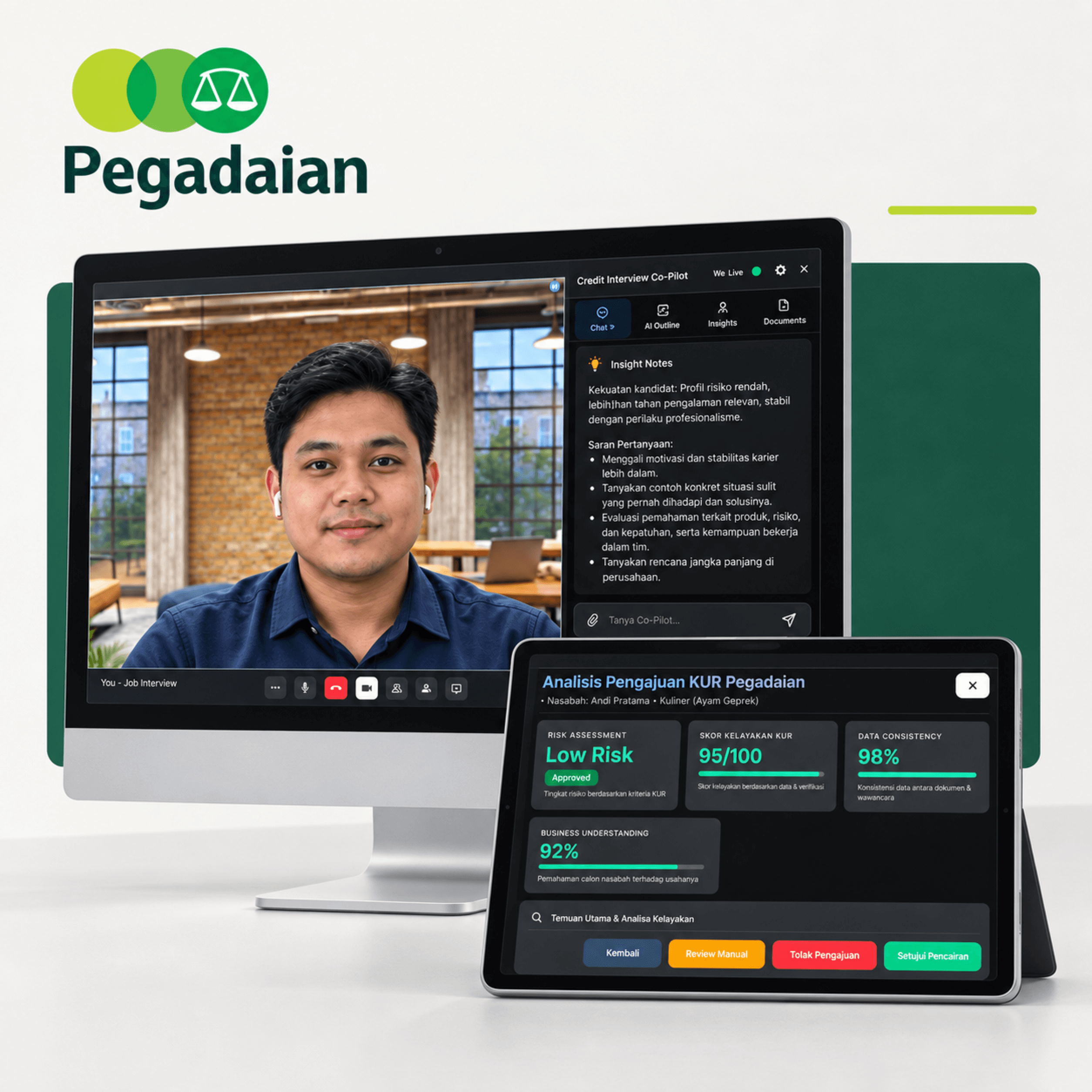 Pegadaian: AI Interview Validator product preview